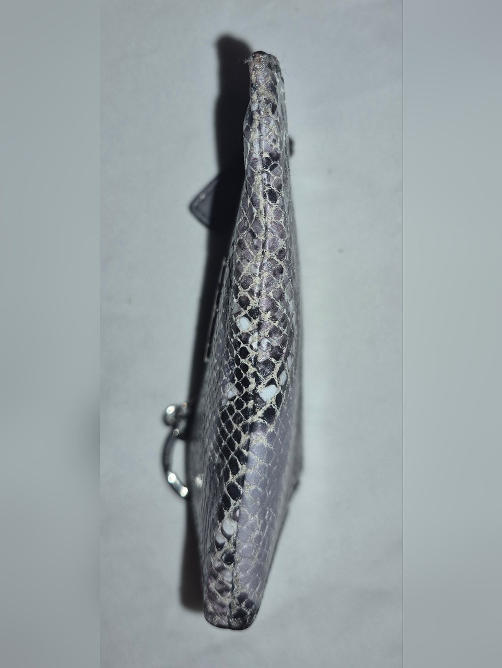 Coach Madison Python Embossed Key Chain Zippered Coin And Card Case - Picture 3 of 7